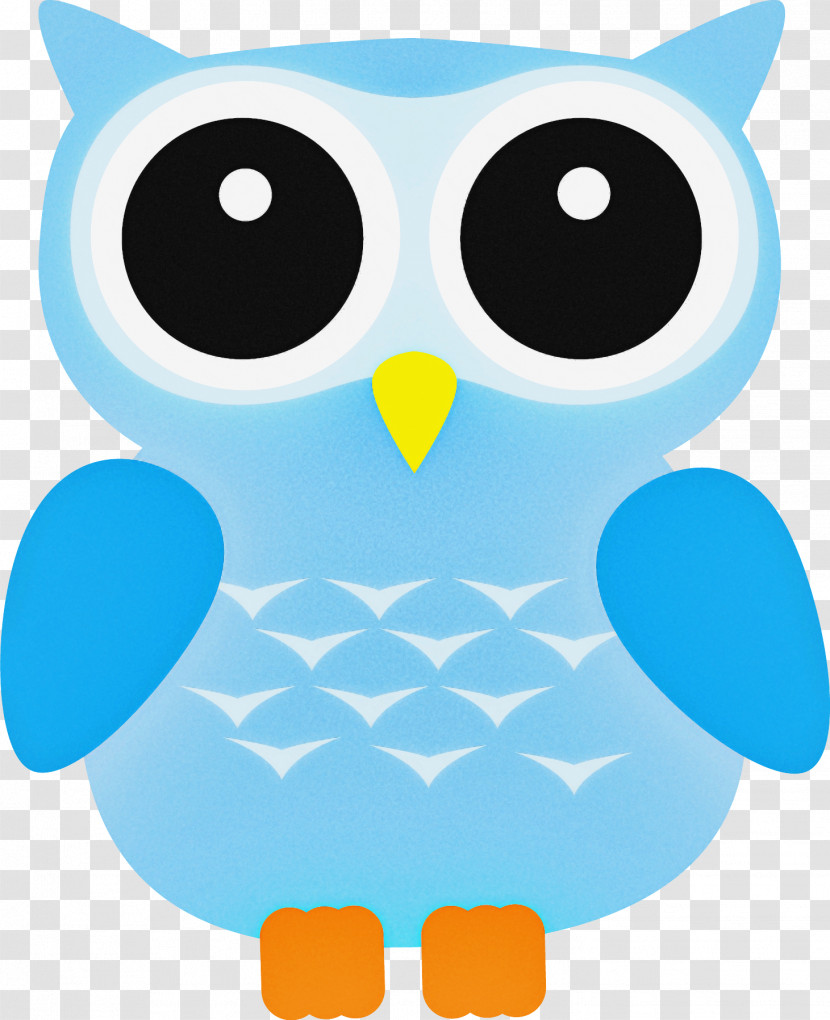 Owl Turquoise Cartoon Aqua Bird Transparent PNG