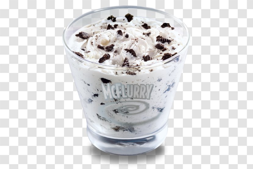Ice Cream McDonald's McFlurry With Oreo Cookies Biscuits - Frozen Dessert Transparent PNG