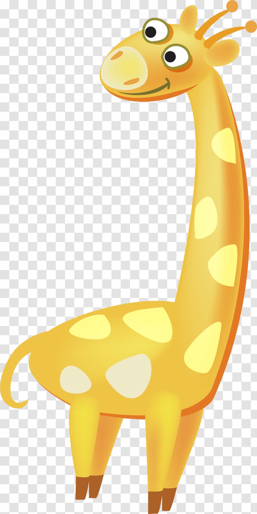 Northern Giraffe Clip Art - Neck - Yellow Transparent PNG