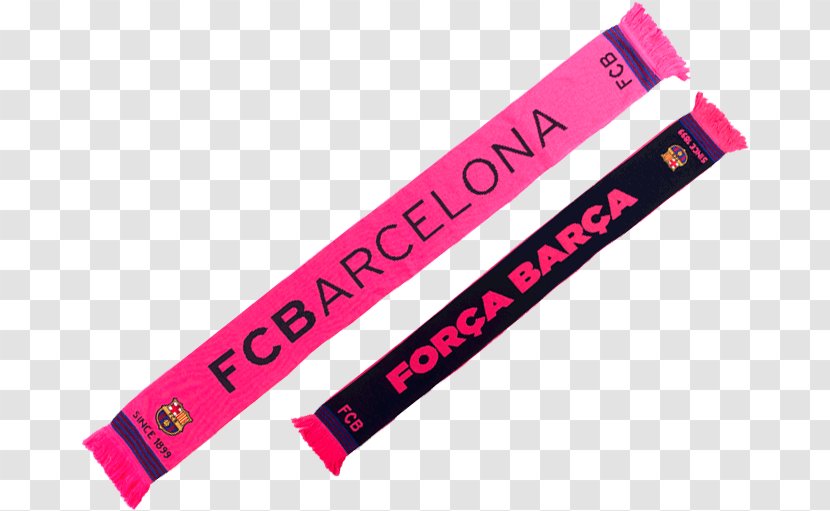 FC Barcelona Product Scarf Pink M Font - Fc Transparent PNG