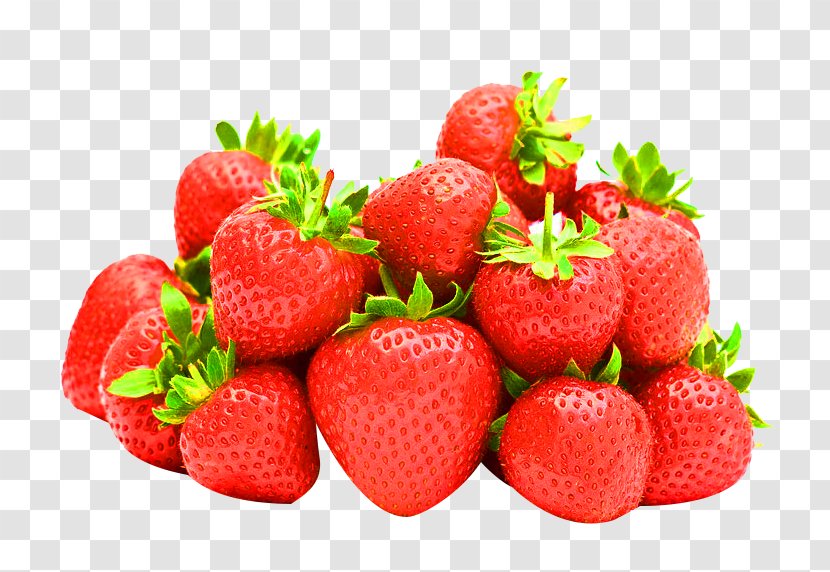 Strawberry Juice - Natural Foods - Bunch Of Red Picking Picture Material Transparent PNG