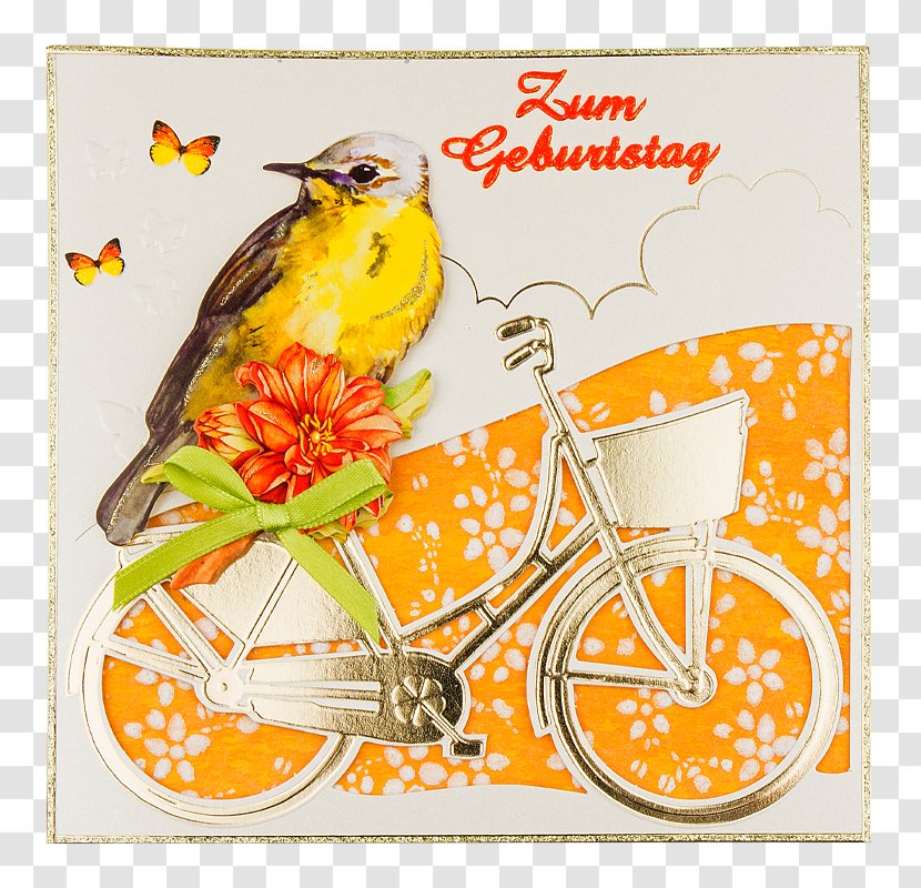 YELLOW BIRD ON A BRANCH 12X12 By Antiques Curiosities Tulle Cling Film Askartelu Text - Greeting Note Cards - Stark Transparent PNG