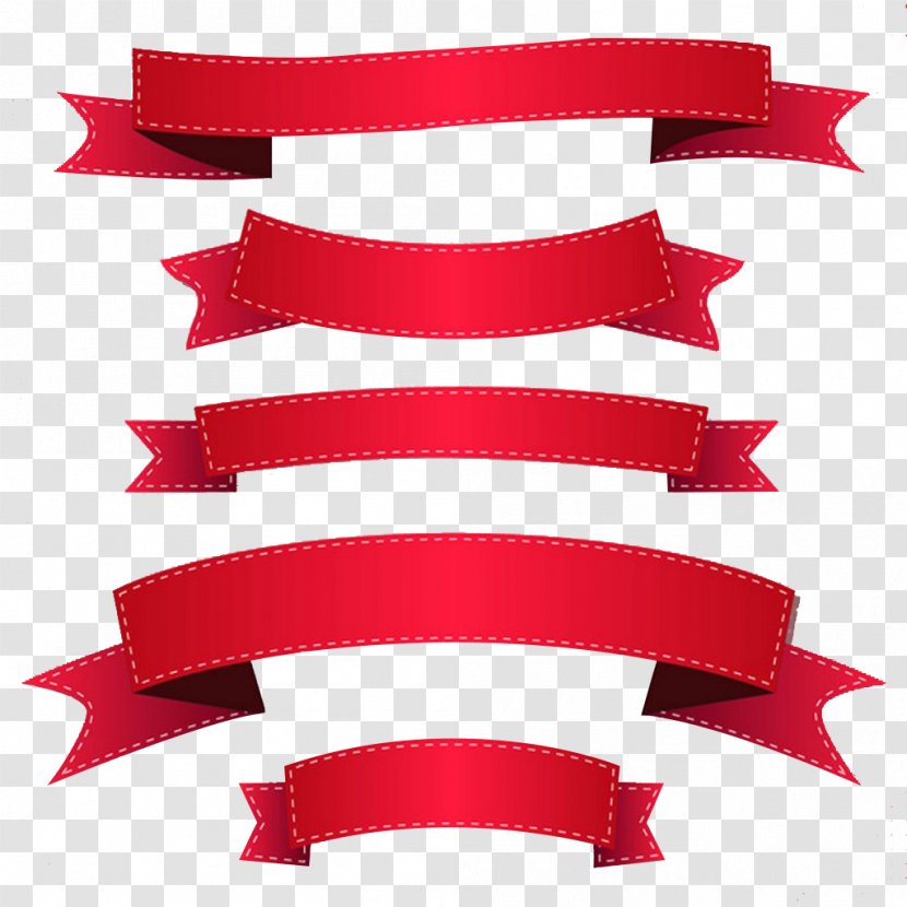 Ribbon Banner Clip Art - Royalty Free - FIG Red Transparent PNG