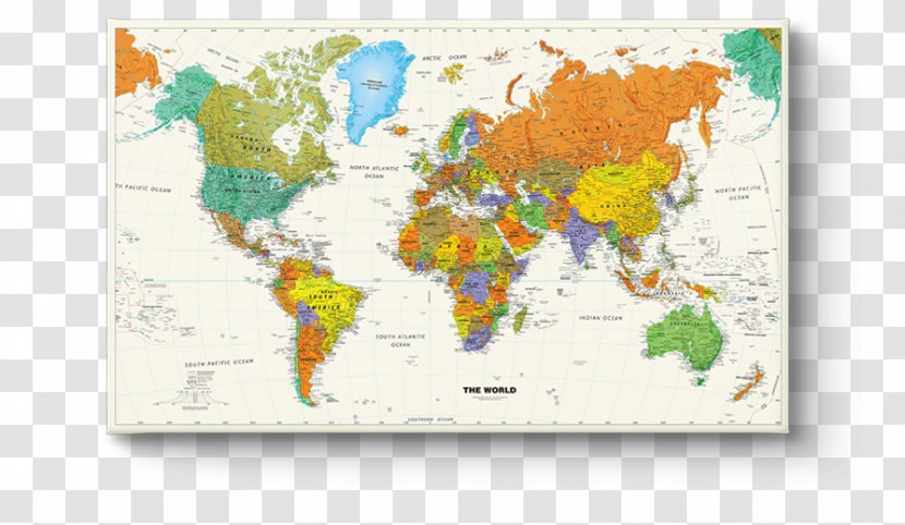 World Map Globe Flag - Bathymetric Chart Transparent PNG