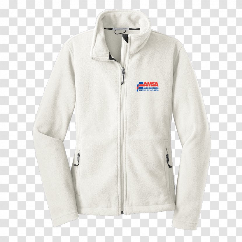 Fleece Jacket Polar Clothing Zipper - White Transparent PNG