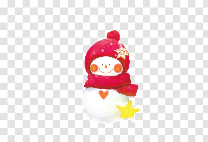 Poster Red - Fictional Character - Hat Wearing Snowman Transparent PNG