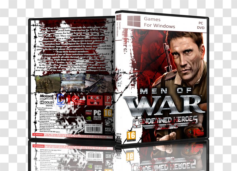 Men Of War: Condemned Heroes PC Game Electronics Product Key Retail - Condemns Transparent PNG