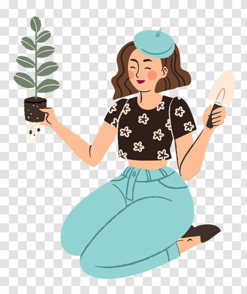 Planting Woman Garden Transparent PNG