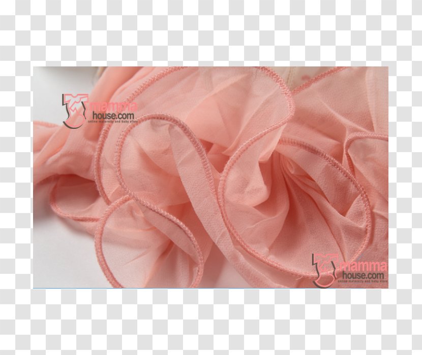 Chiffon Ribbon Satin Dress Cotton - Peach - Postpartum Confinement Transparent PNG