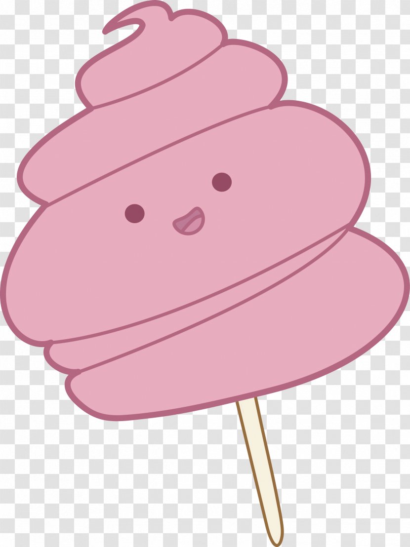Cotton Candy Pink - Smiling Face Transparent PNG