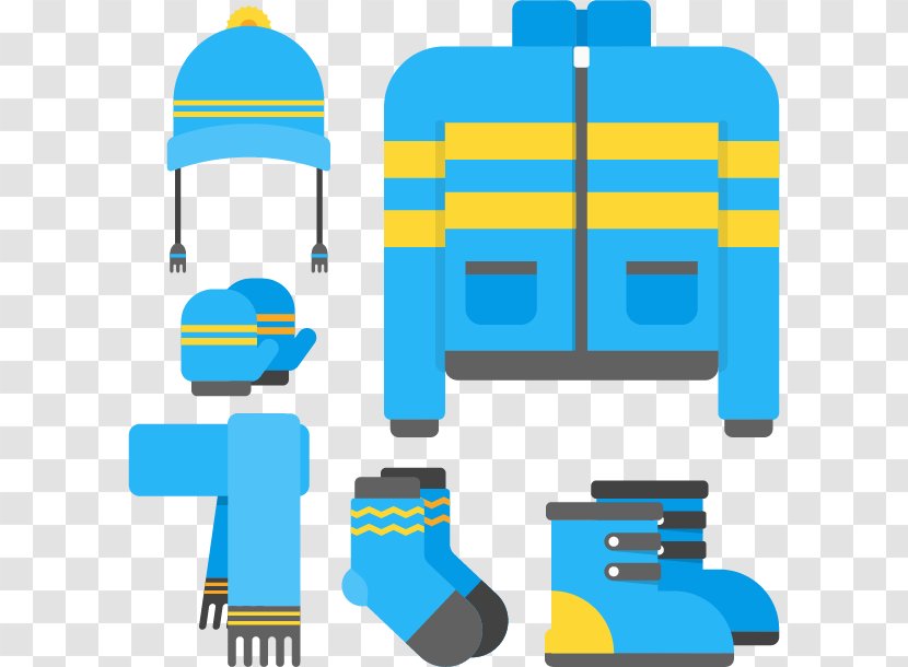 Winter Clothing Scarf - Technology - Blue Equipment Transparent PNG