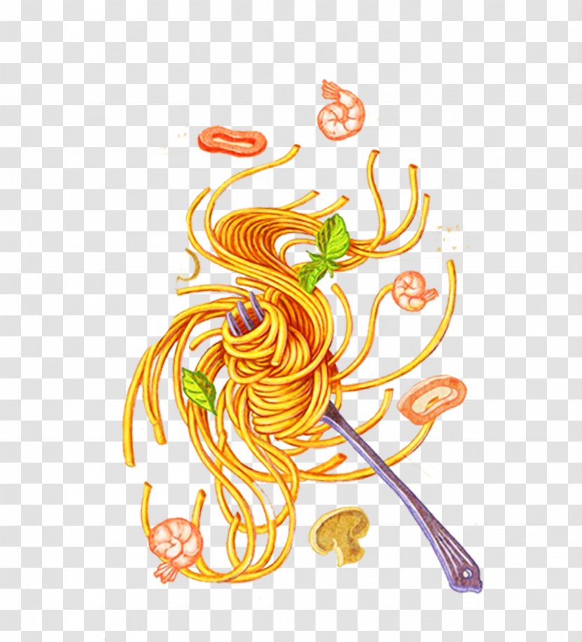 Pasta European Cuisine Noodle Food - Bacardi Watercolor Transparent PNG