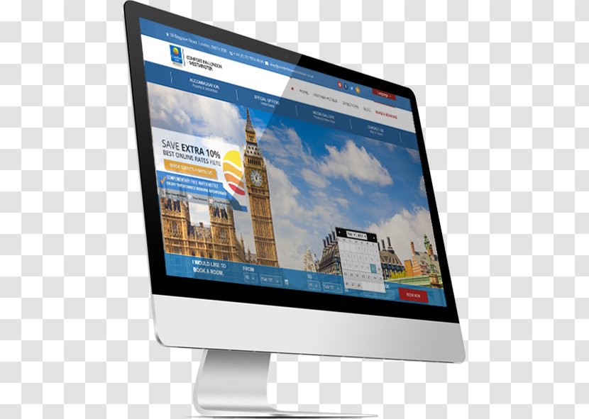 Computer Monitors Multimedia Display Advertising Brand - Website Mockup Free Transparent PNG