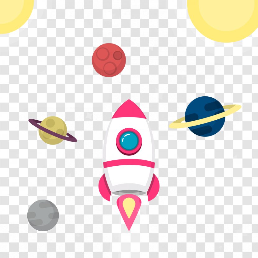 Text Clip Art - Spaceship In Space Transparent PNG