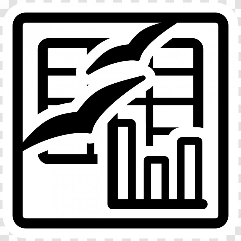 Spreadsheet Monochrome Icon - Document - Ooo Cliparts Transparent PNG
