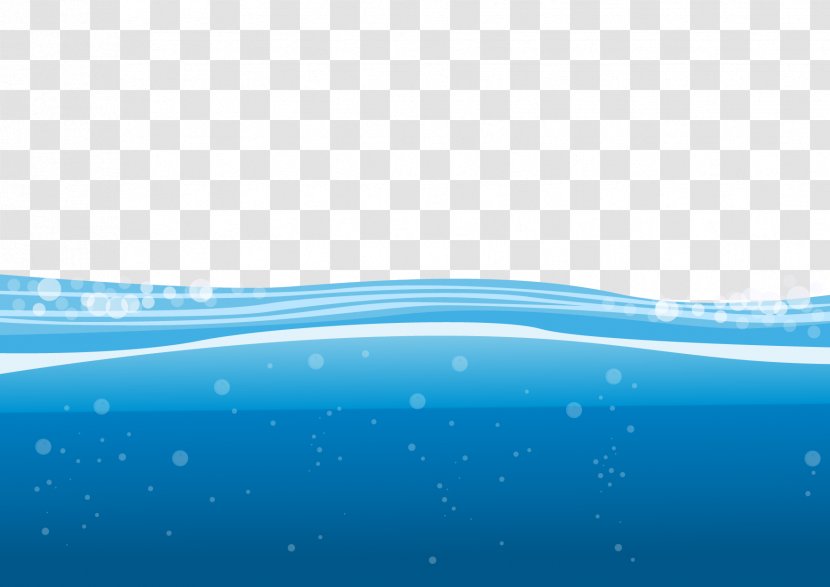 Beach Sea Drawing Illustration - Water - Blue Underwater Bubble Transparent PNG