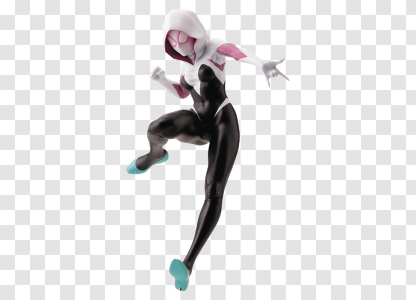 Spider-Woman Spider-Man Kotobukiya Marvel Now! Bishoujo Spider-Gwen 8 Inch Statue Comics Spider-gwen Pvc Transparent PNG