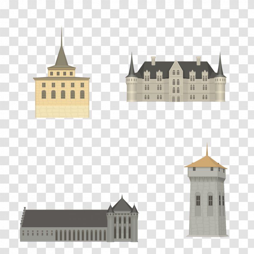 Architecture Facade - Castle Vector Material Transparent PNG