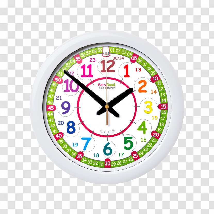 EasyRead Time Teacher 24-hour Clock Learning - Clocks And Watches Transparent PNG