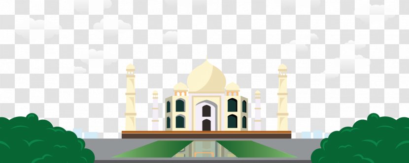 Place Of Worship Desktop Wallpaper Computer - Facade - Taj Mahal Drawing Line Transparent PNG