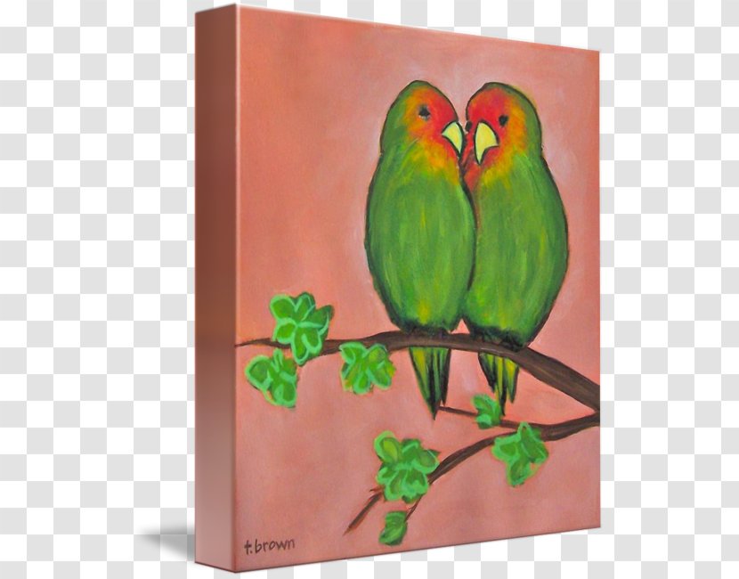 Lovebird Watercolor Painting Parakeet Gallery Wrap - Pet Transparent PNG