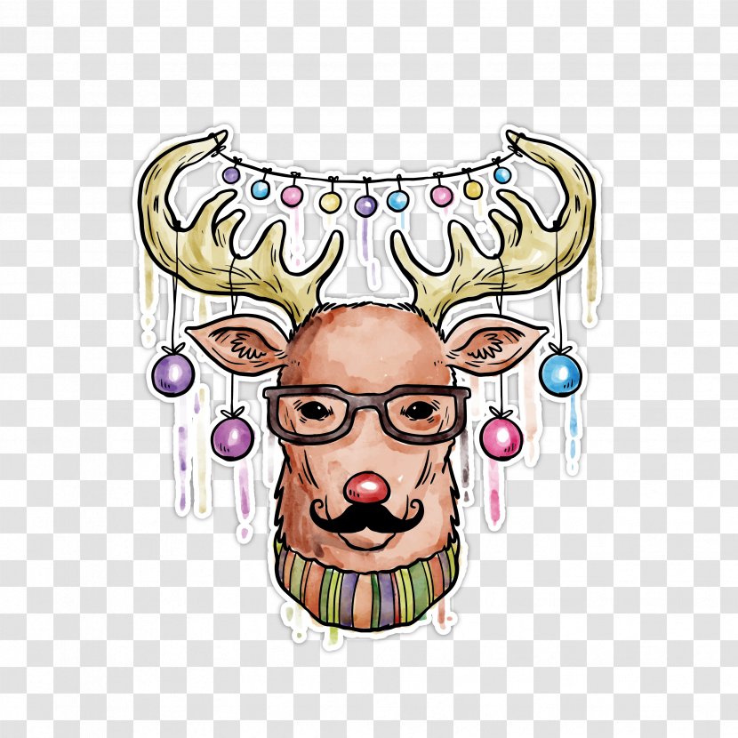 Reindeer Père David's Deer T-shirt Christmas - Hoodie Transparent PNG