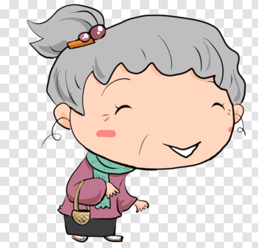 Woman Old Age Character Child - Heart Transparent PNG