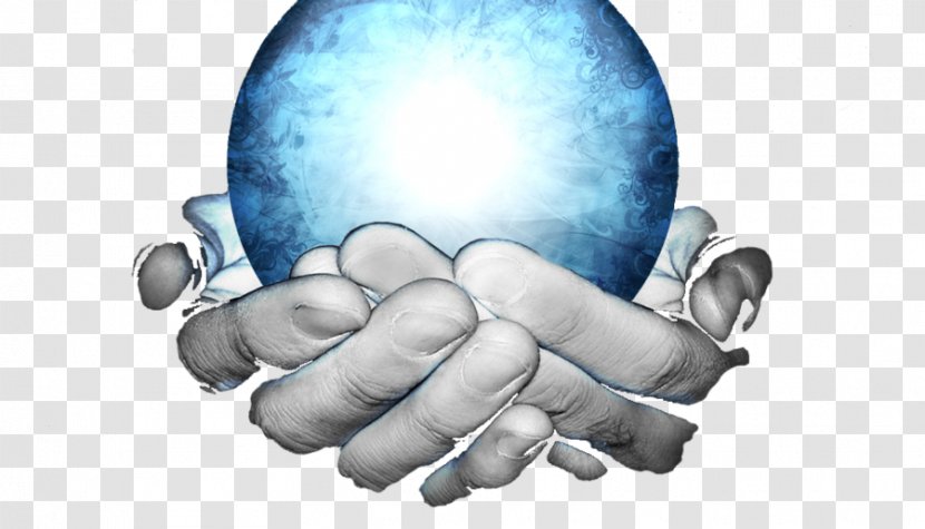 Crystal Ball Oracle Praying Hands - Hand Transparent PNG