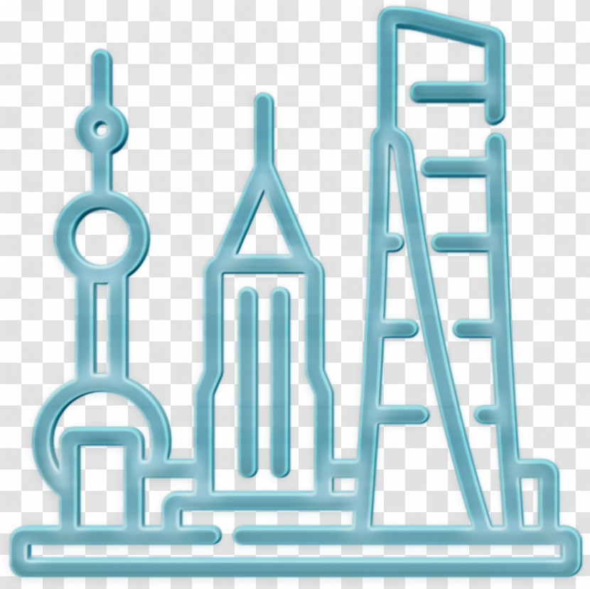 Shanghai Icon Skyscrapers Icon China Icon Transparent PNG
