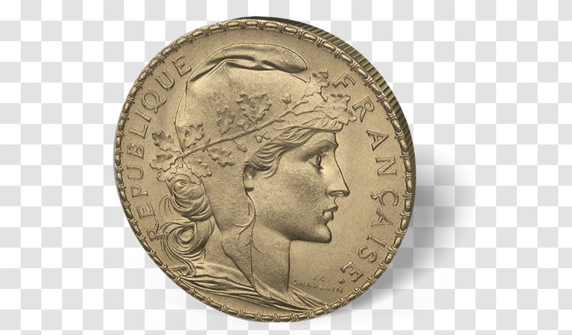 Gold Coin France Bullion - Metal - Venezuela Currency Transparent PNG