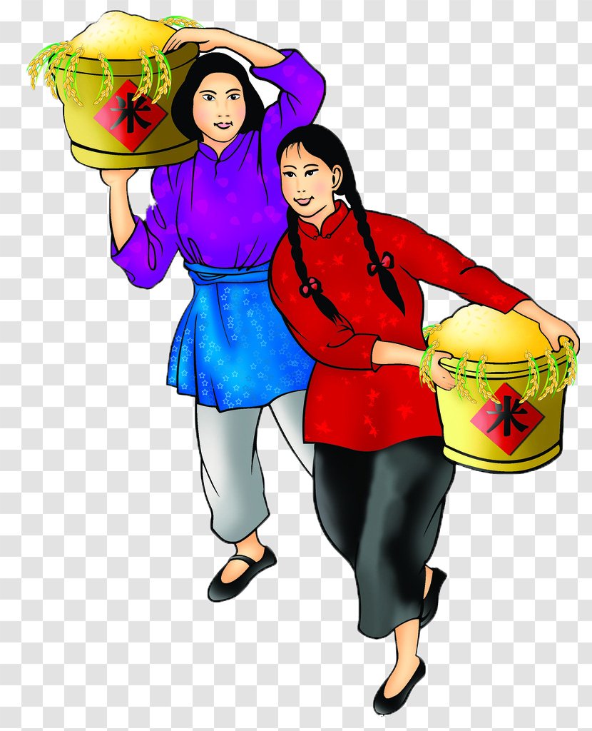 Cartoon Farmer Harvest Festival - Animation - Version Of The FIG Women Farmers Transparent PNG