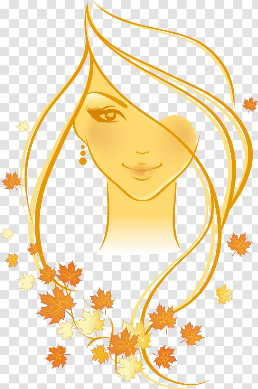 Woman Autumn Cartoon Illustration - Season Beauty Transparent PNG