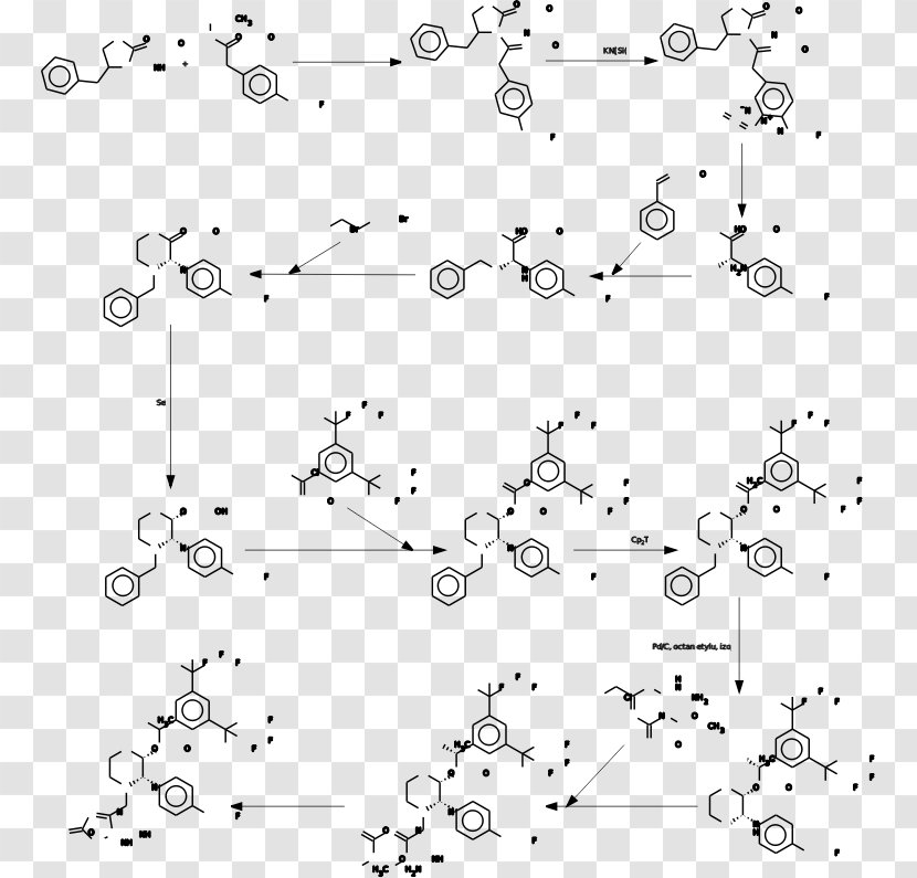 Aprepitant Prostanoid - Line Art - White Transparent PNG