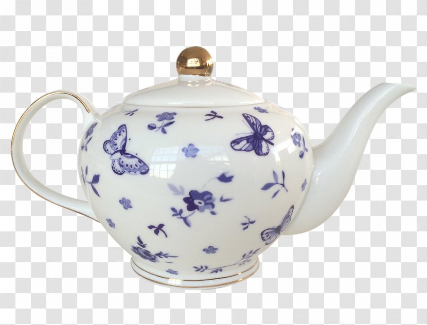 Teapot Butterfly Ceramic Pottery Mrs. Potts - Mug Transparent PNG