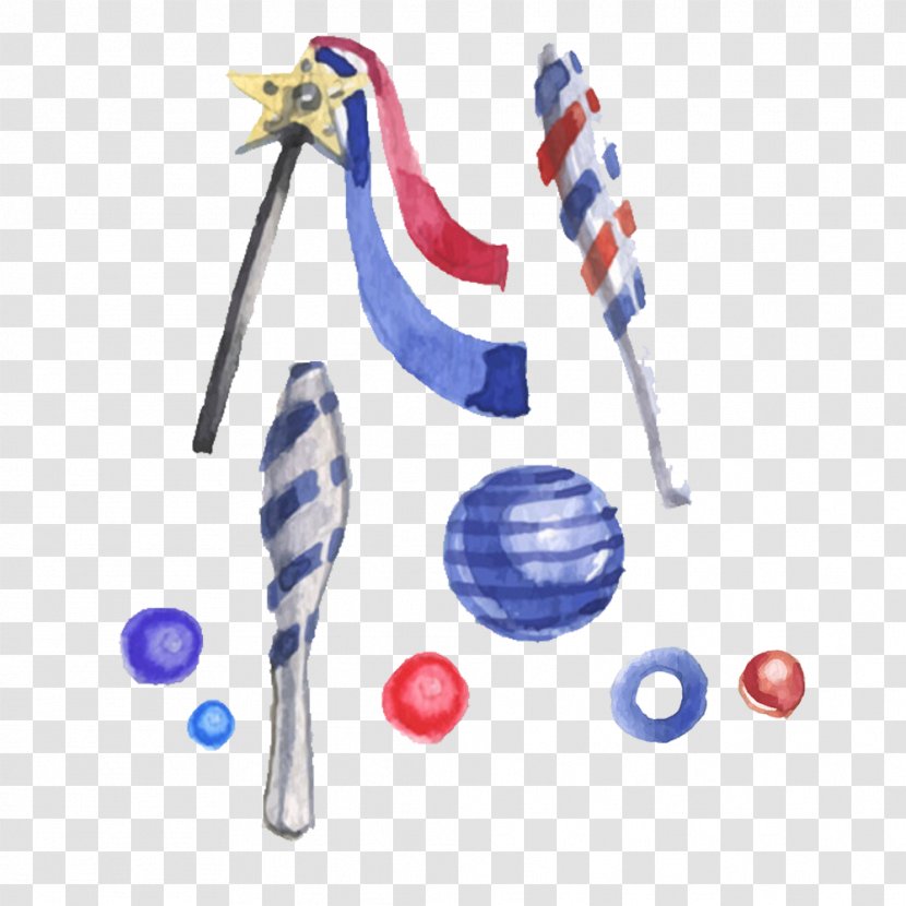 Watercolor Painting Circus - Magic Baseball Transparent PNG