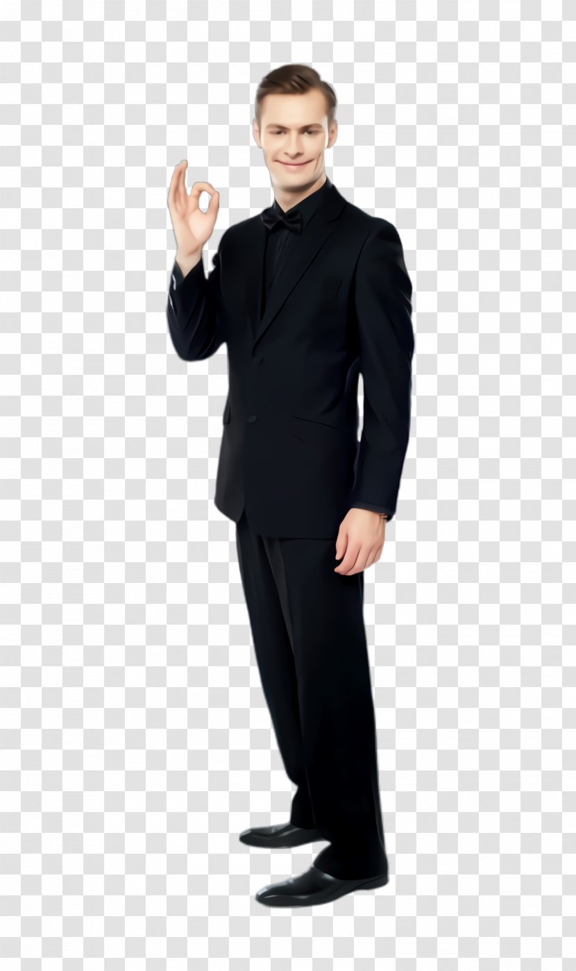 Suit Clothing Formal Wear Standing Tuxedo - Outerwear Collar Transparent PNG