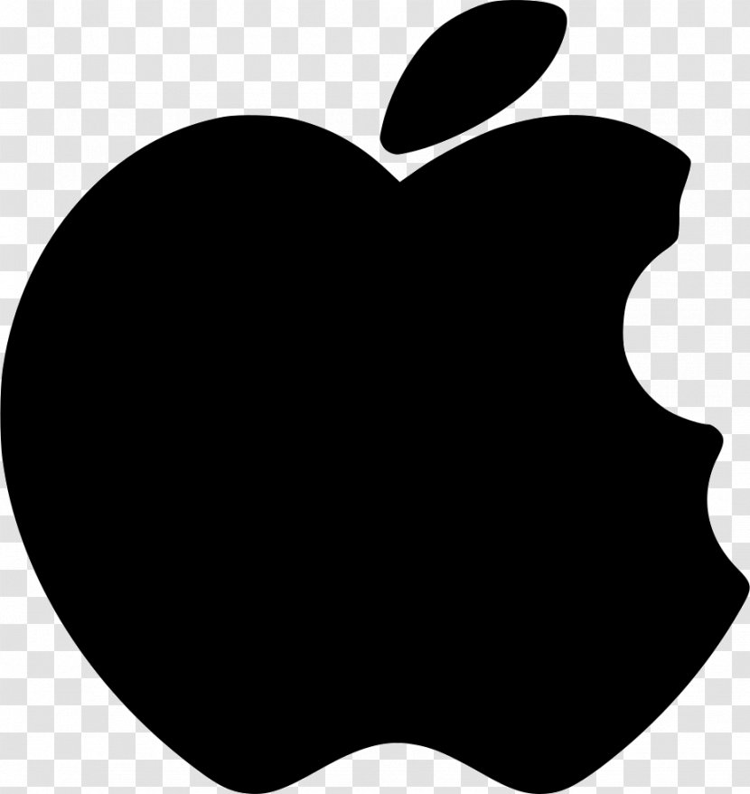 Apple - Black And White - Svg Transparent PNG