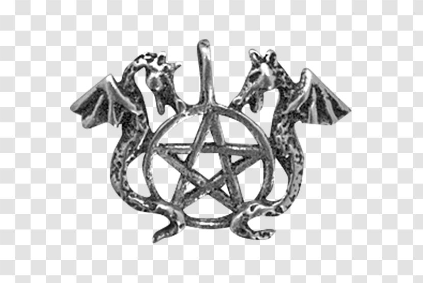 Pentacle Wicca Necklace Pentagram Dragon - Charms Pendants Transparent PNG