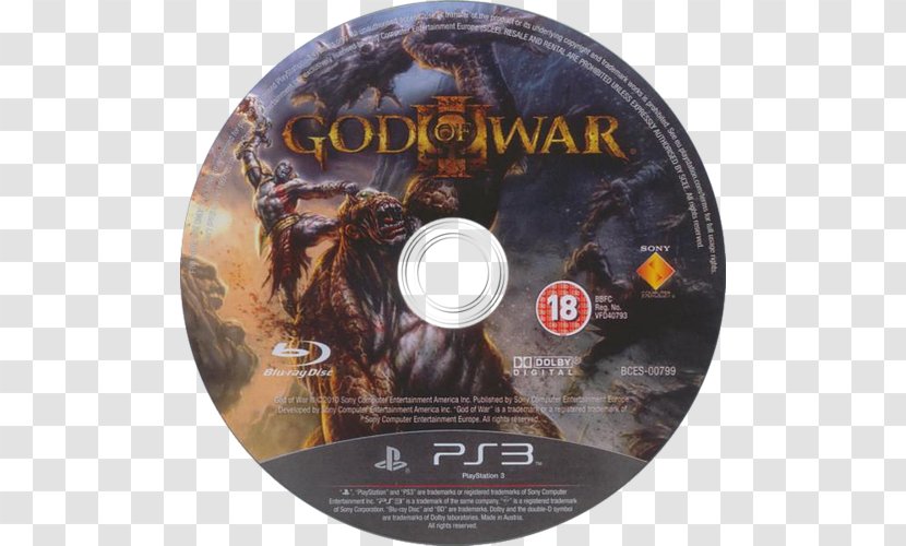 God Of War III War: Ascension Kratos Video Game - Dvd - 3 Transparent PNG
