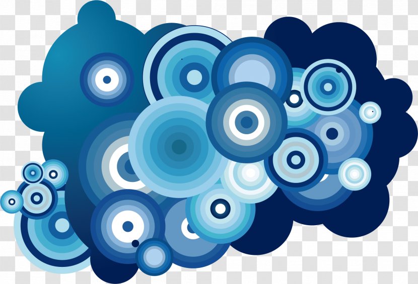Cloud Euclidean Vector Rainbow - Organism - Cartoon Blue Circle Transparent PNG
