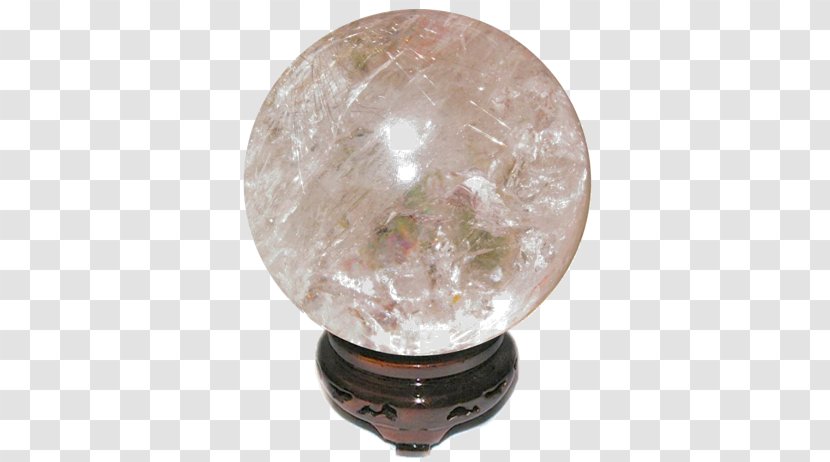 Crystal Ball Sphere Rutilated Quartz - Divination - Rock Transparent PNG