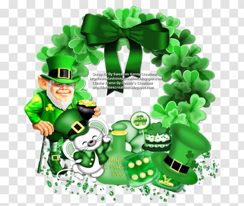 Saint Patrick's Day Clip Art March 17 Irish People Four-leaf Clover - Fictional Character - Beez And Honey Transparent PNG