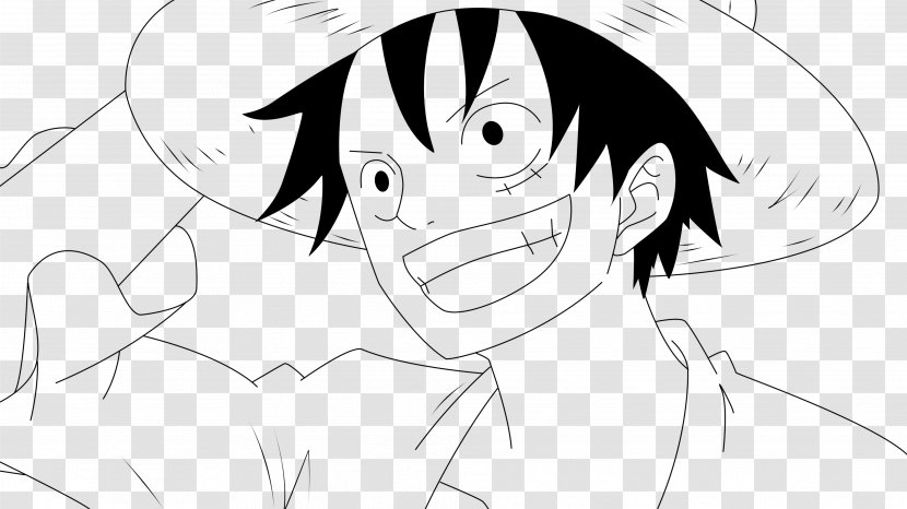 Monkey D. Luffy Line Art One Piece Vinsmoke Sanji Sketch - Flower Transparent PNG