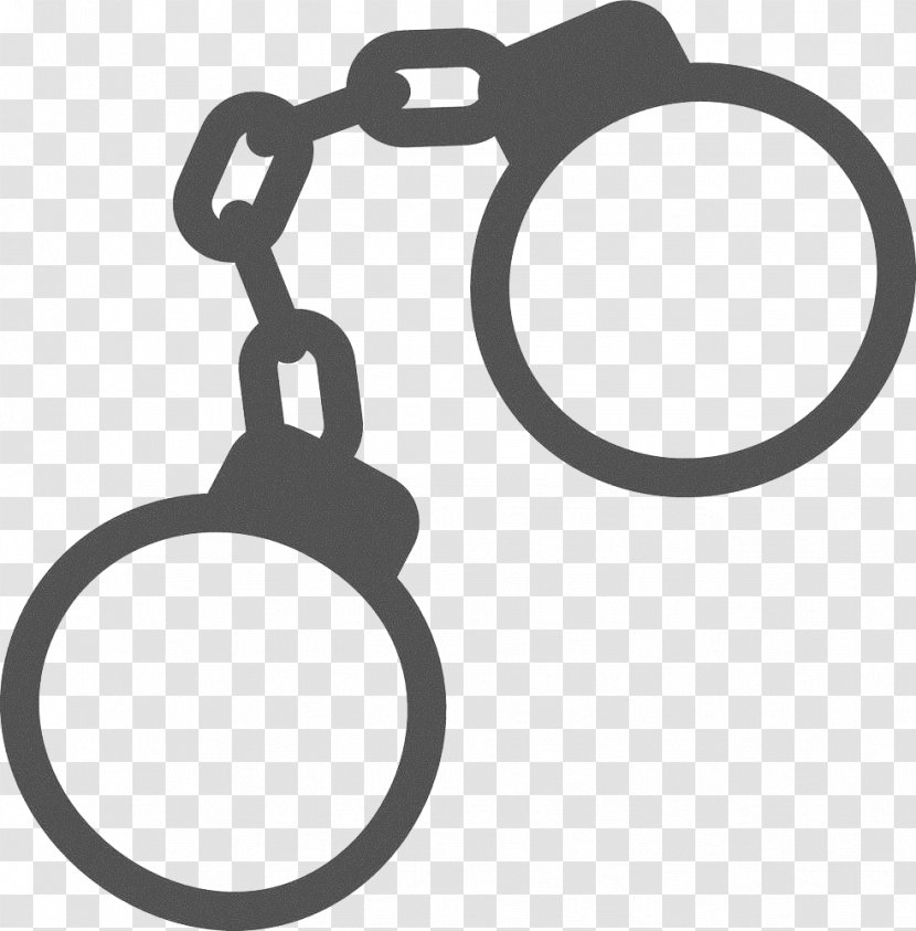 Handcuffs Arrest Icon Design - Text - Hand Painted Transparent PNG
