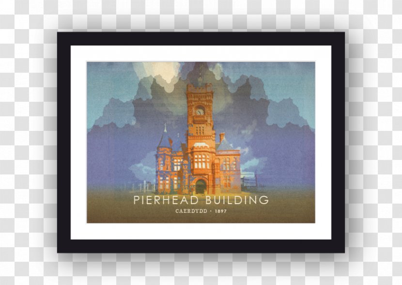 Penarth Pierhead Building Printing Poster Packaged With Love - Retro Style Transparent PNG