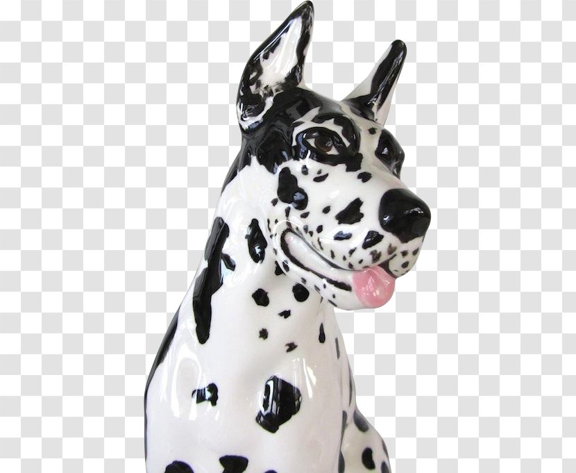 Dalmatian Dog Breed Non-sporting Group Snout Figurine - Great Dane Silhouette Transparent PNG