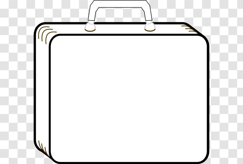 Suitcase Baggage Travel Clip Art - Black And White - Open Case Cliparts Transparent PNG
