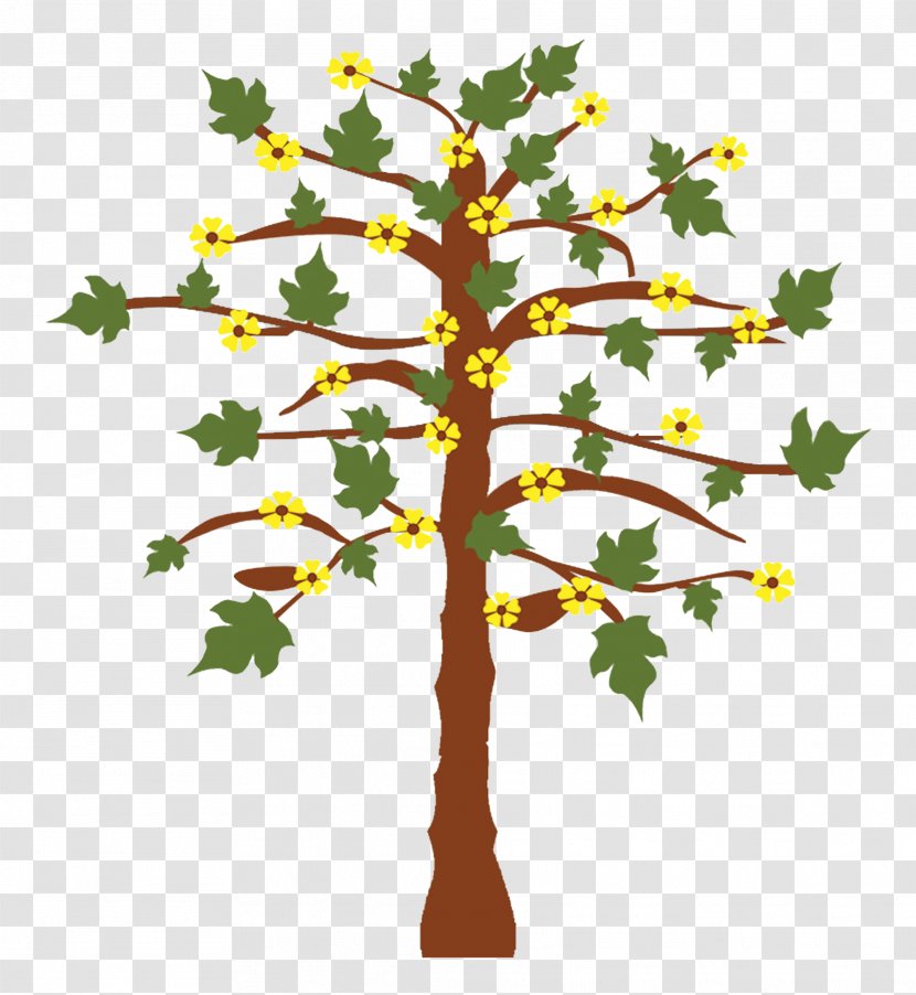 Twig Flower Illustration - Pixabay - Tree Transparent PNG