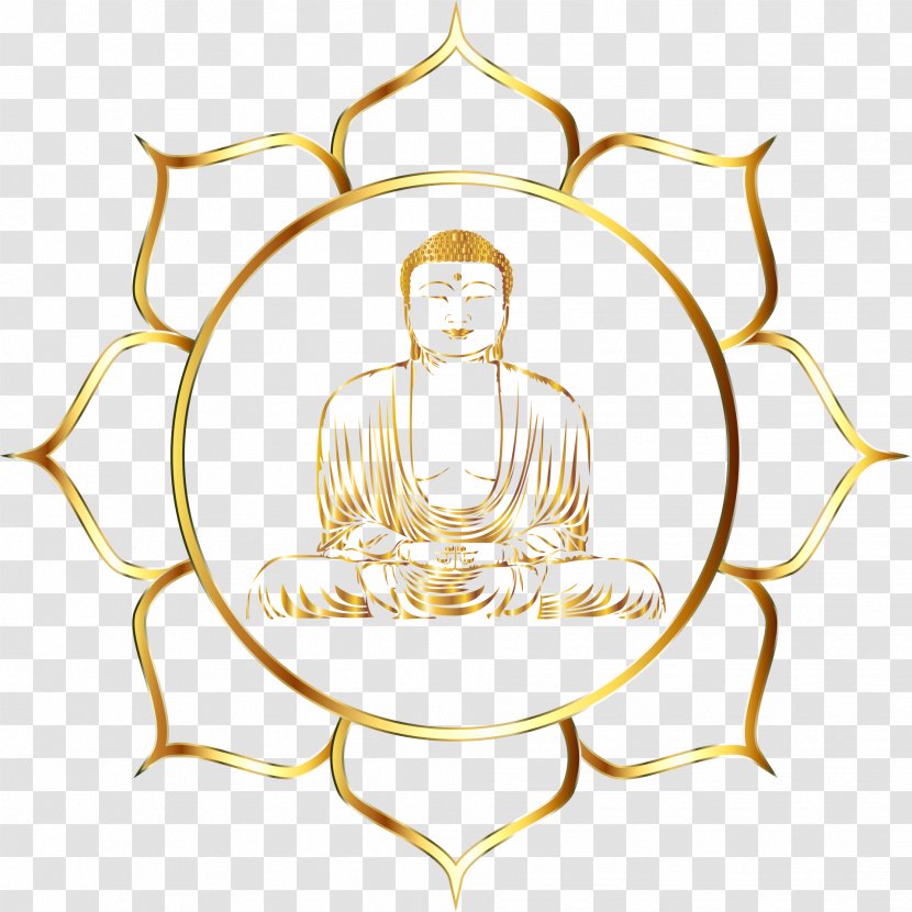 Golden Buddha Buddhism Lotus Position Religion Clip Art - Mandala - Hand-painted Transparent PNG