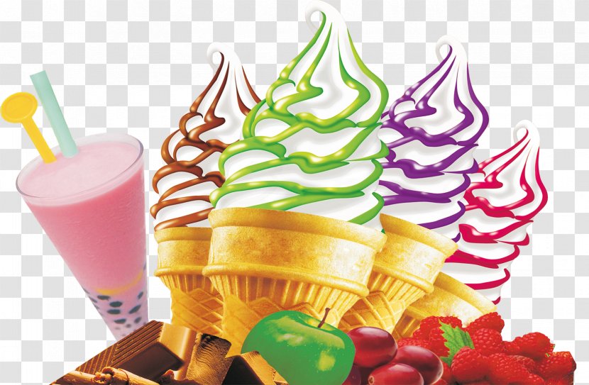 Ice Cream Cone Frozen Yogurt Pop - Dessert Transparent PNG